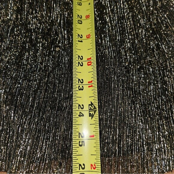 Christopher & Banks • Black Gold Metallic Tiered Tank • XL • Party Evening Chic - Picture 6 of 7